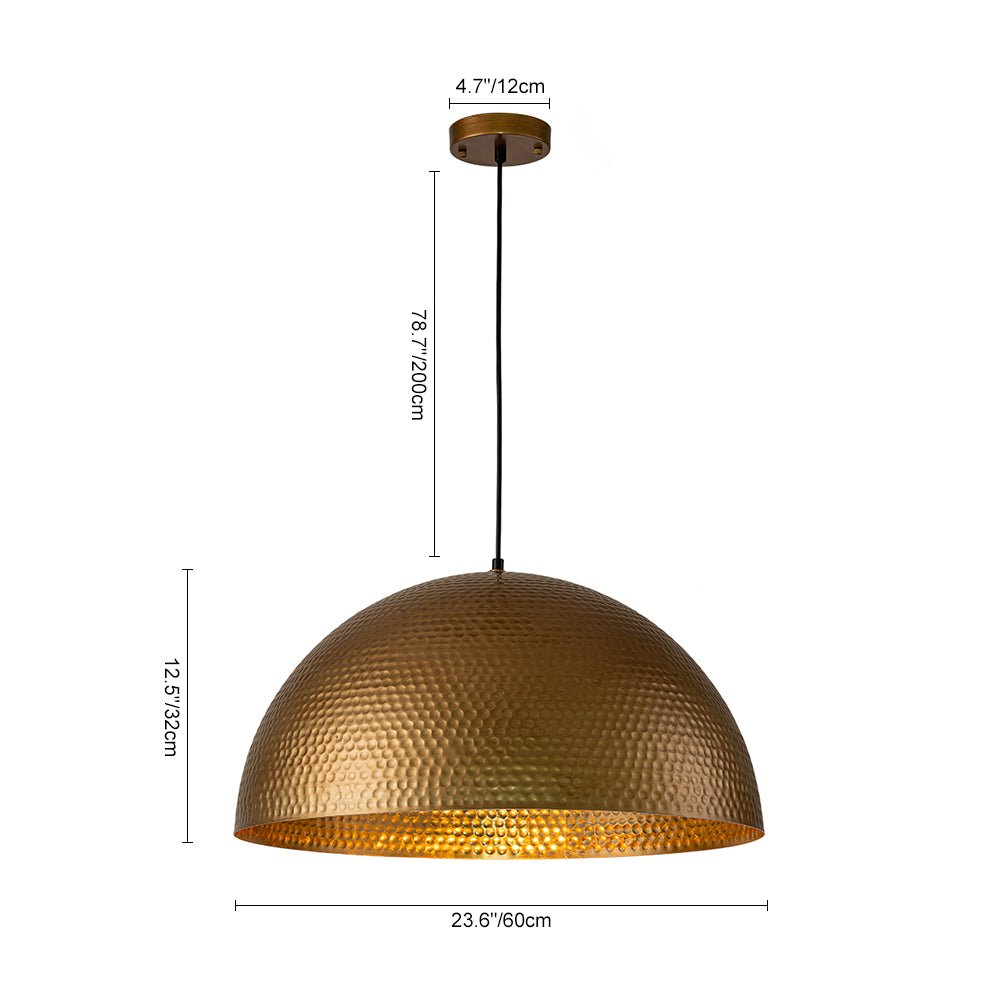Modern One Light Dome Pendant Lighting - LightfixturesUAE