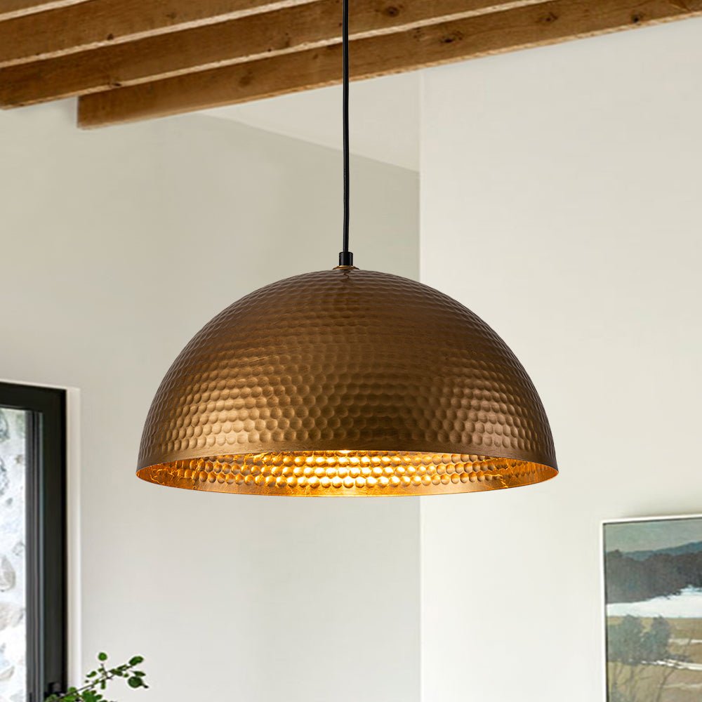 Modern One Light Dome Pendant Lighting - LightfixturesUAE
