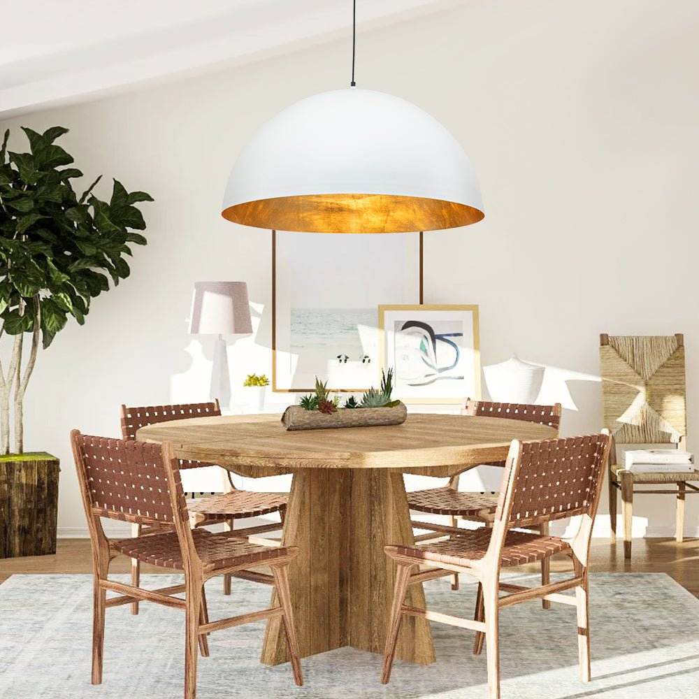 Modern One Light Oversized Dome Pendant Light - LightfixturesUAE