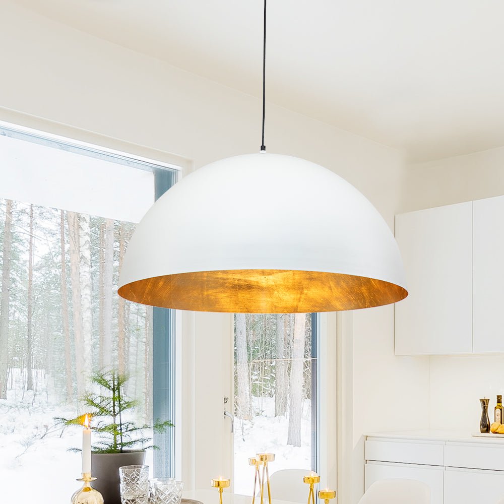 Modern One Light Oversized Dome Pendant Light - LightfixturesUAE