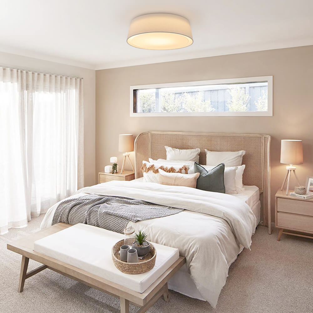 Modern Opal Glass Dimmable LED Flush Mount Ceiling Light - LightfixturesUAE