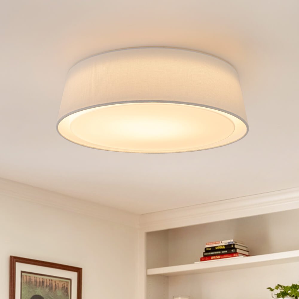 Modern Opal Glass Dimmable LED Flush Mount Ceiling Light - LightfixturesUAE