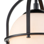 Modern Opal Glass Globe Semi Flush Mount Ceiling Light - LightfixturesUAE