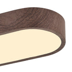 Modern Oval Wood Grain LED Ceiling Light - LightfixturesUAE