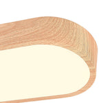 Modern Oval Wood Grain LED Ceiling Light - LightfixturesUAE