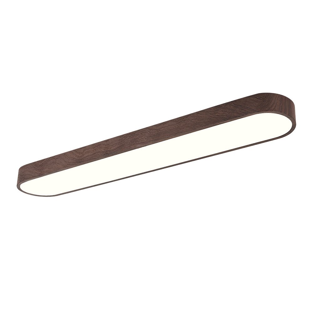 Modern Oval Wood Grain LED Ceiling Light - LightfixturesUAE