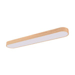 Modern Oval Wood Grain LED Ceiling Light - LightfixturesUAE