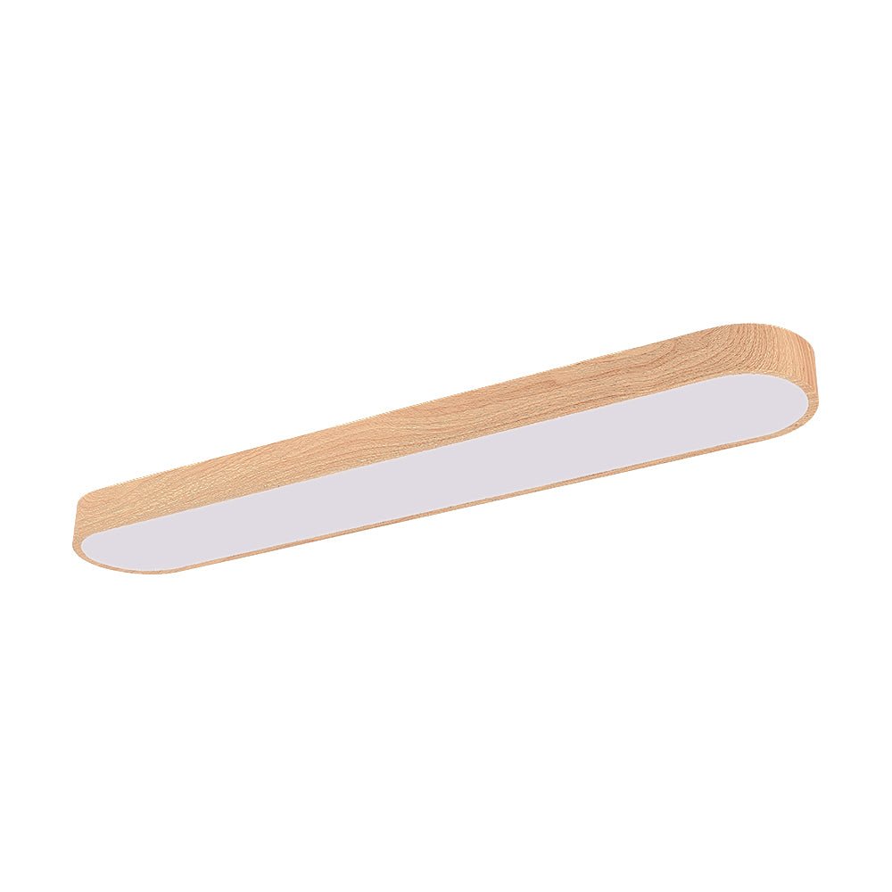 Modern Oval Wood Grain LED Ceiling Light - LightfixturesUAE