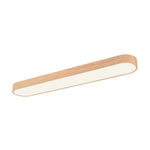 Modern Oval Wood Grain LED Ceiling Light - LightfixturesUAE
