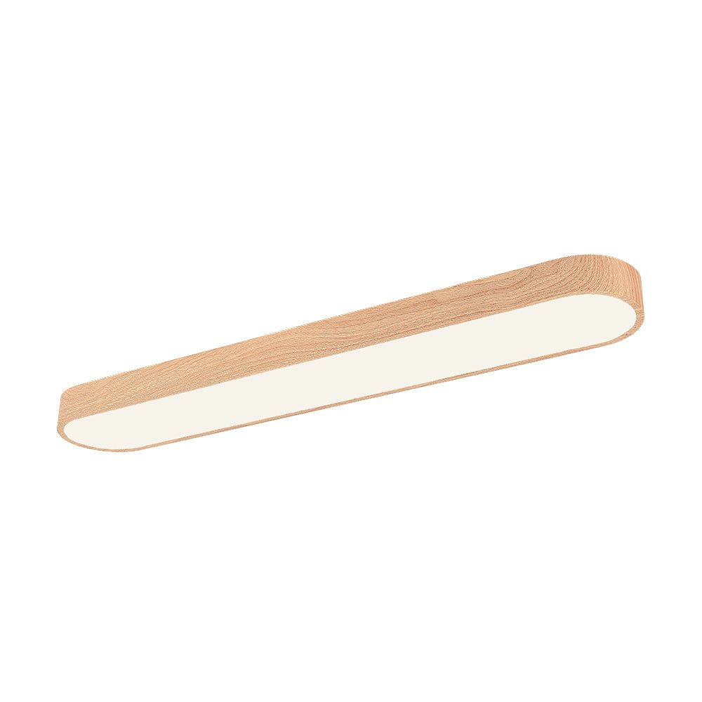 Modern Oval Wood Grain LED Ceiling Light - LightfixturesUAE