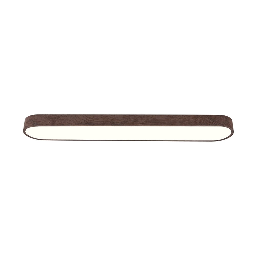 Modern Oval Wood Grain LED Ceiling Light - LightfixturesUAE