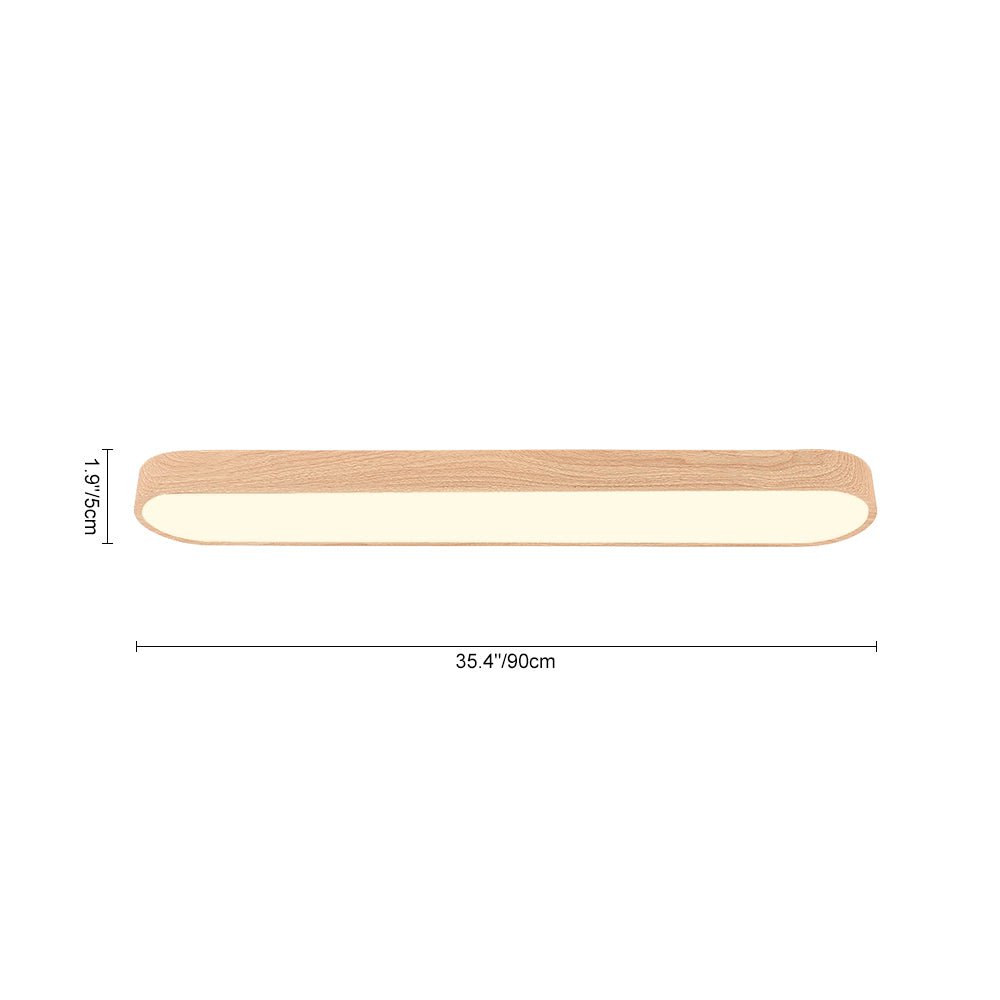 Modern Oval Wood Grain LED Ceiling Light - LightfixturesUAE