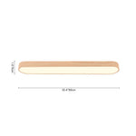 Modern Oval Wood Grain LED Ceiling Light - LightfixturesUAE