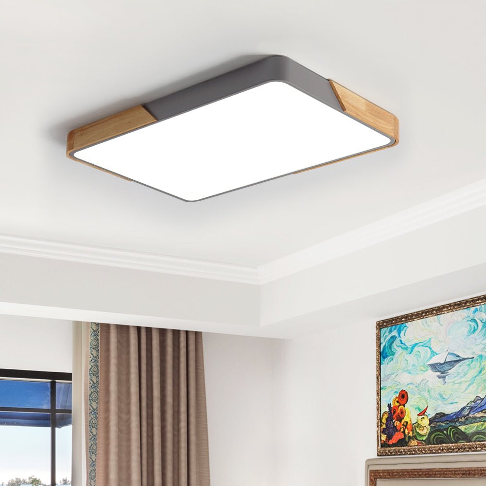 Modern Rectangle Dimmable LED Ceiling Light - LightfixturesUAE