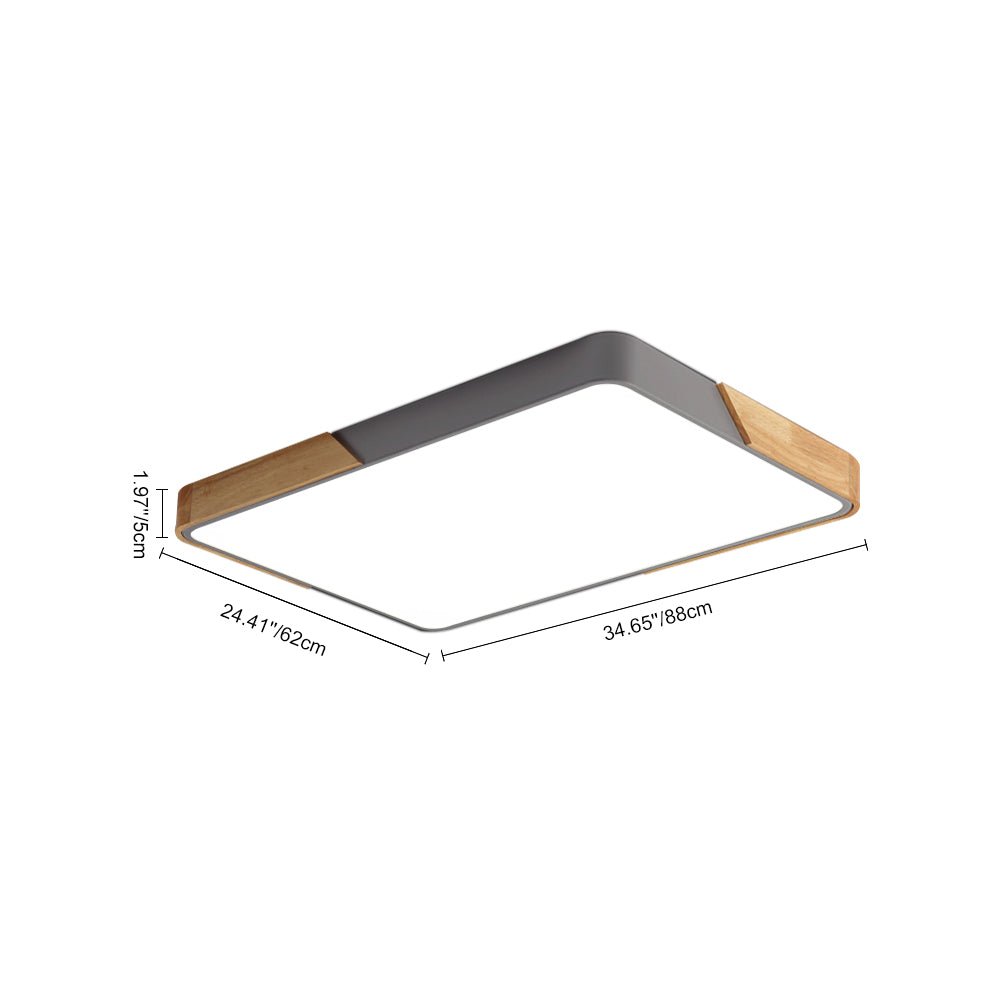 Modern Rectangle Dimmable LED Ceiling Light - LightfixturesUAE