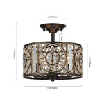 Modern Retro 3 - Light Bronze Cage Chandelier - LightfixturesUAE