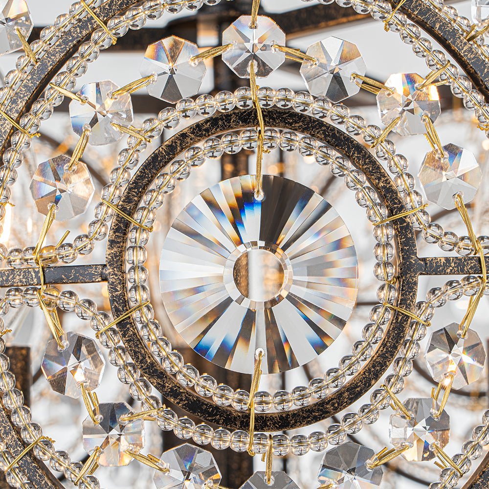 Modern Retro 3 - Light Bronze Cage Chandelier - LightfixturesUAE