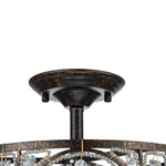 Modern Retro 3 - Light Bronze Cage Chandelier - LightfixturesUAE
