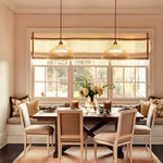 Modern Ribbed Glass Dome - Shaped Single Pendant Light - LightfixturesUAE