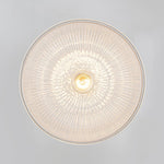 Modern Ribbed Glass Dome - Shaped Single Pendant Light - LightfixturesUAE