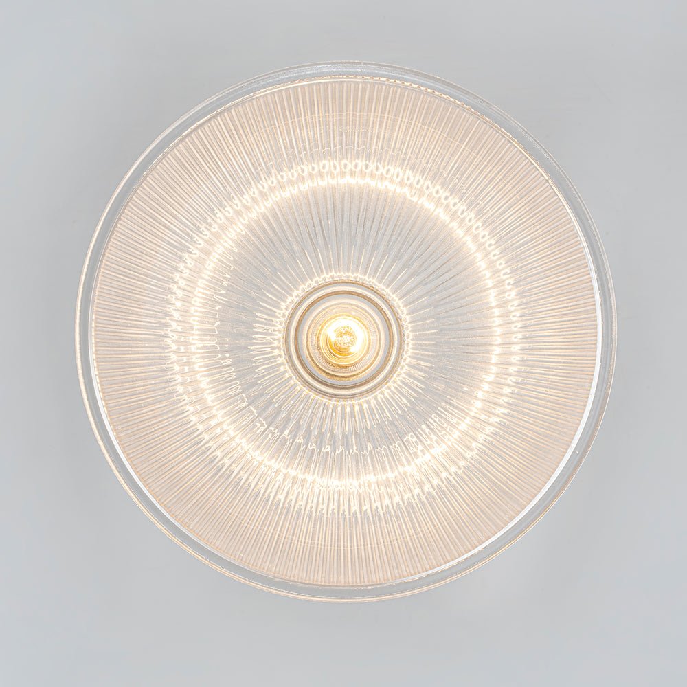 Modern Ribbed Glass Dome - Shaped Single Pendant Light - LightfixturesUAE
