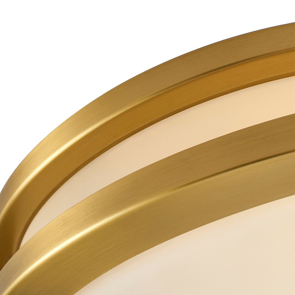 Modern Round Brass Glass LED Flush Mount Ceiling Light - LightfixturesUAE