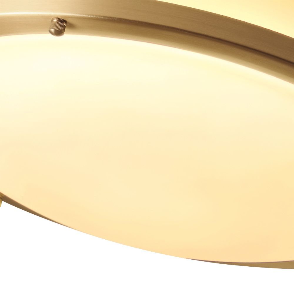 Modern Round Brass Glass LED Flush Mount Ceiling Light - LightfixturesUAE
