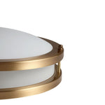 Modern Round Brass Glass LED Flush Mount Ceiling Light - LightfixturesUAE