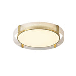Modern Round Glass LED Flush Mount Ceiling Light - LightfixturesUAE