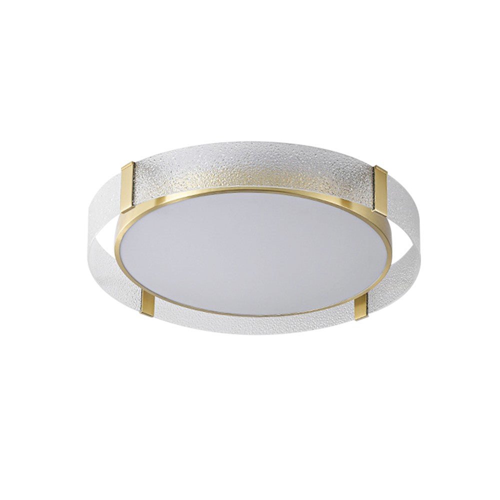 Modern Round Glass LED Flush Mount Ceiling Light - LightfixturesUAE