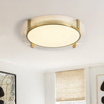 Modern Round Glass LED Flush Mount Ceiling Light - LightfixturesUAE