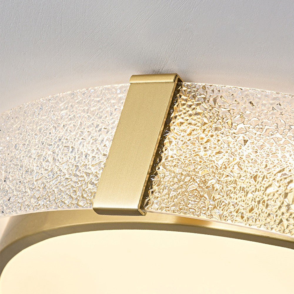Modern Round Glass LED Flush Mount Ceiling Light - LightfixturesUAE