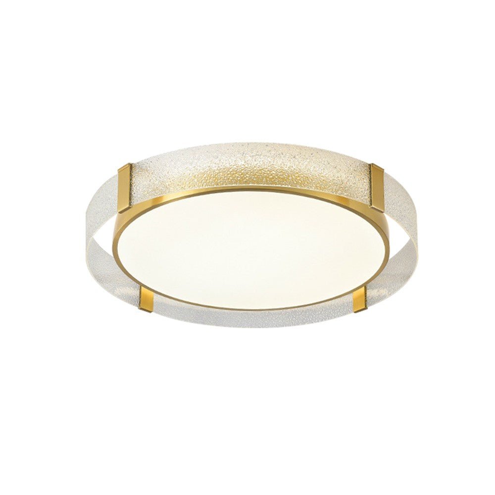 Modern Round Glass LED Flush Mount Ceiling Light - LightfixturesUAE
