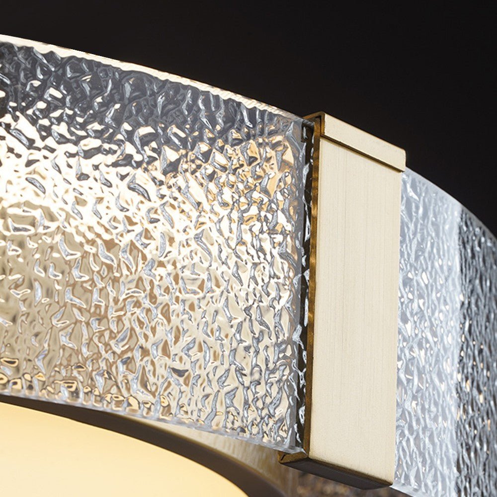 Modern Round Glass LED Flush Mount Ceiling Light - LightfixturesUAE