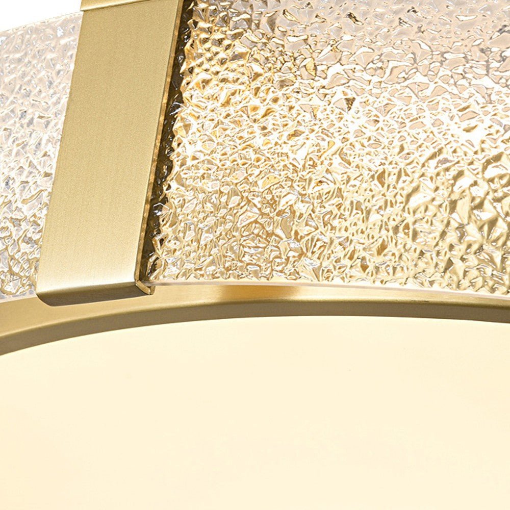 Modern Round Glass LED Flush Mount Ceiling Light - LightfixturesUAE