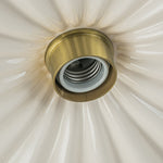 Modern Ruffled Pleated Semi - Flush Mount Ceiling Light - LightfixturesUAE