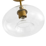 Modern Single - Light Clear Glass Semi - Flush Mount - LightfixturesUAE