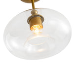 Modern Single - Light Clear Glass Semi - Flush Mount - LightfixturesUAE