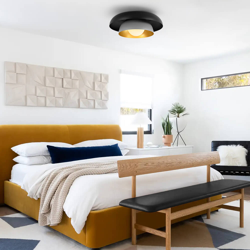 Modern Single - Light Double Layer Arc Ceiling Light - LightfixturesUAE