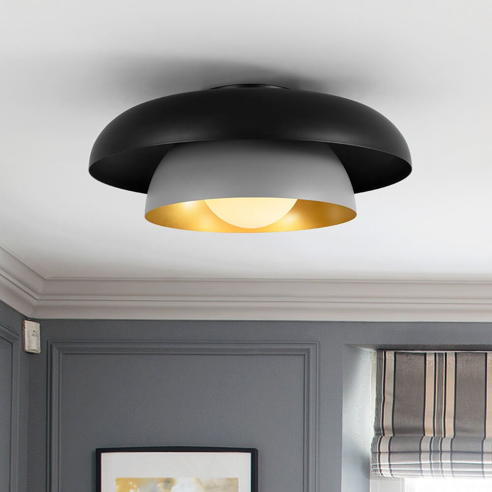 Modern Single - Light Double Layer Arc Ceiling Light - LightfixturesUAE