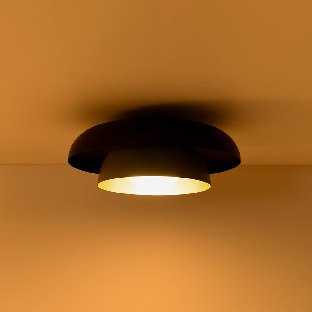 Modern Single - Light Double Layer Arc Ceiling Light - LightfixturesUAE
