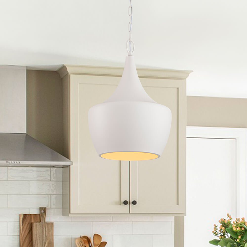 Modern Single Light Kitchen Island Wrought Iron Pendant - LightfixturesUAE