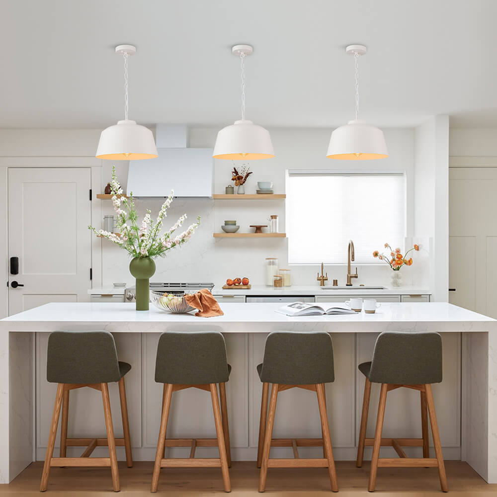 Modern Single Light Kitchen Island Wrought Iron Pendant - LightfixturesUAE