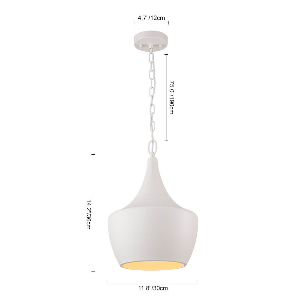 Modern Single Light Kitchen Island Wrought Iron Pendant - LightfixturesUAE