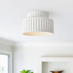 Modern Single Light Resin Flush Mount Ceiling Light - LightfixturesUAE