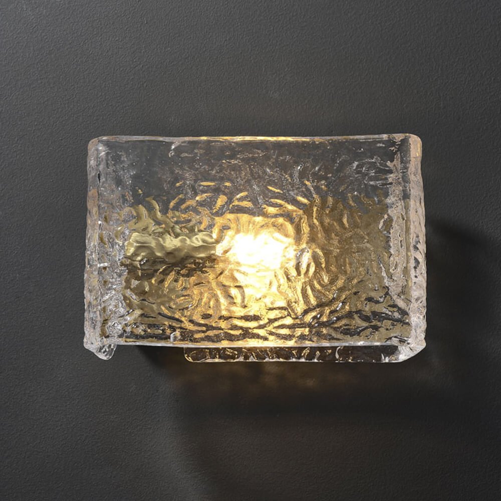 Modern Single Light Ripple Glass Wall Light - LightfixturesUAE