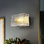 Modern Single Light Ripple Glass Wall Light - LightfixturesUAE