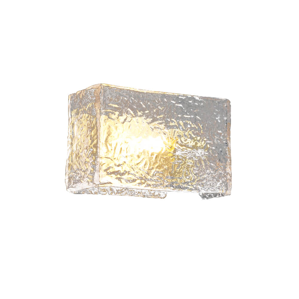 Modern Single Light Ripple Glass Wall Light - LightfixturesUAE
