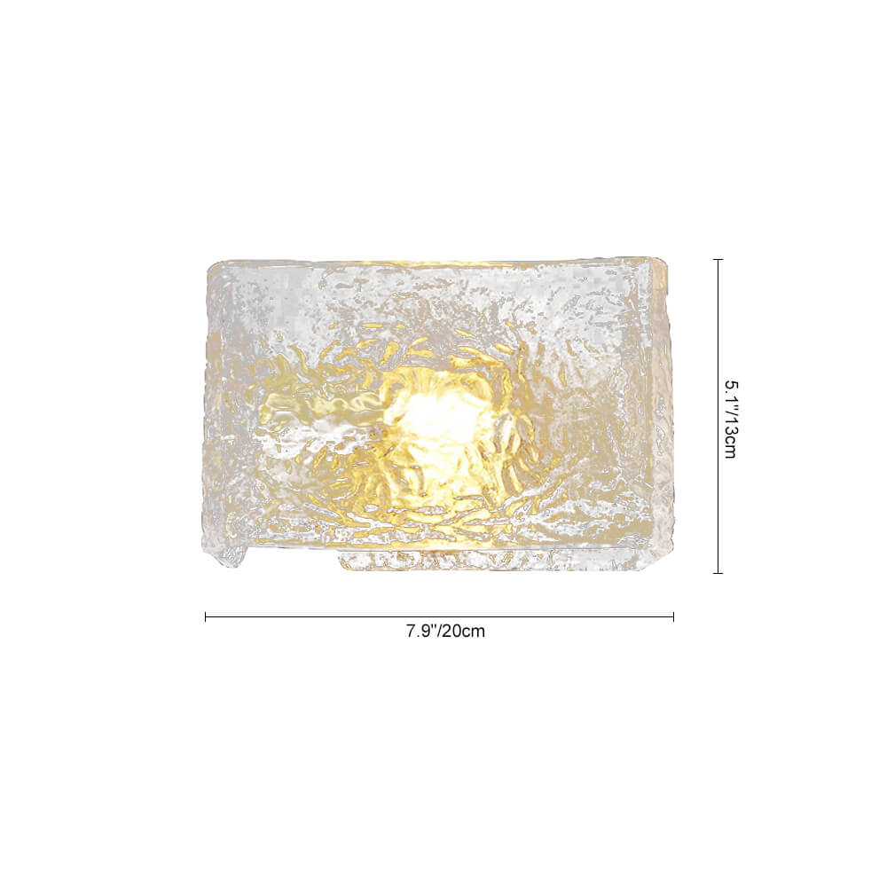 Modern Single Light Ripple Glass Wall Light - LightfixturesUAE