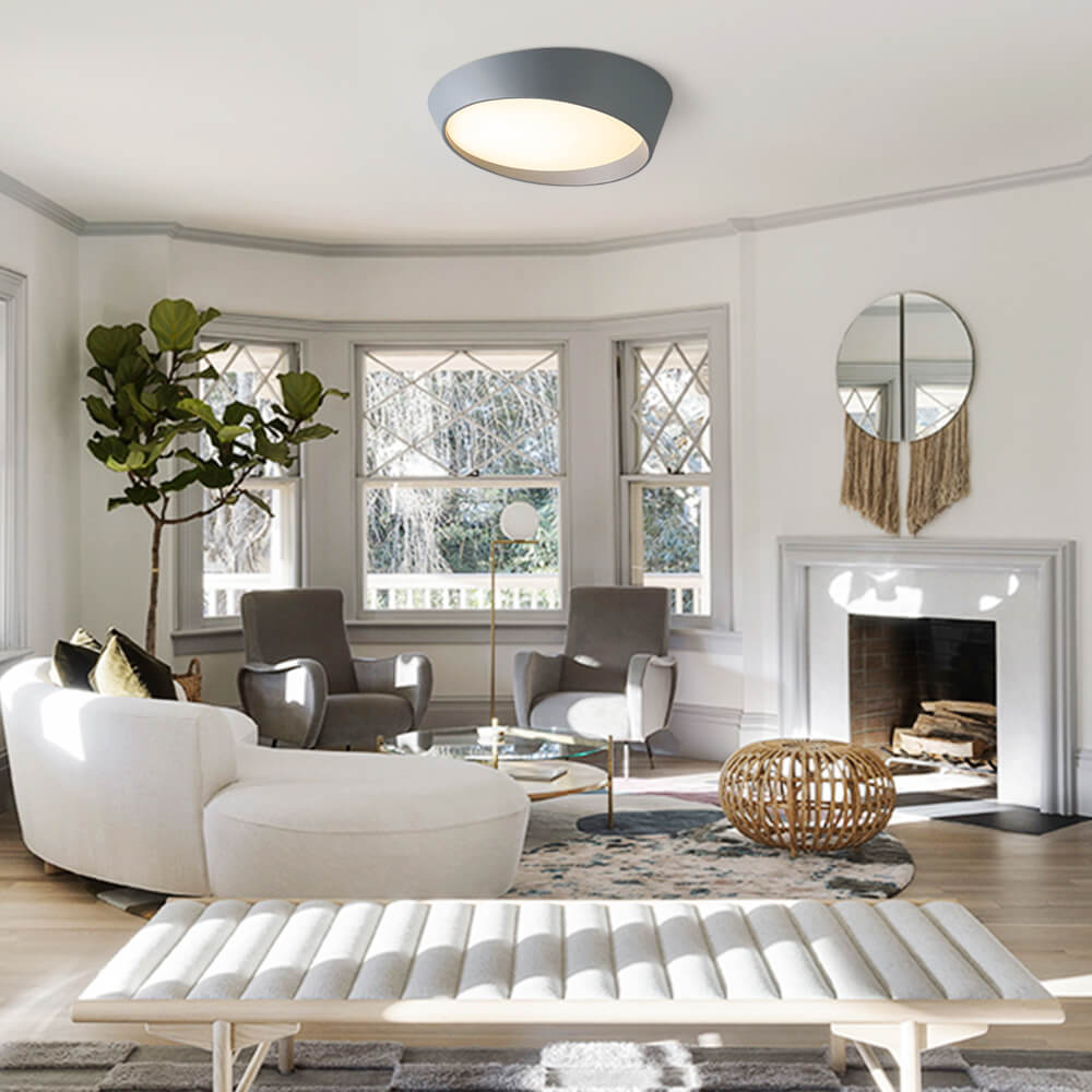 Modern Slant LED Flush Mount Truncated Cone Ceiling Light - LightfixturesUAE